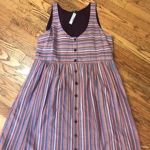 Madewell Striped Dress medium multicolored